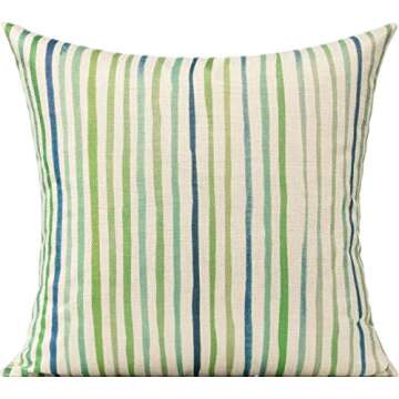 All Smiles Outdoor Throw Pillow Covers for Patio Funitures Spring Summer Green Decor Accent Pillows ...