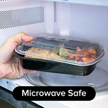 Fitpacker Meal Prep Containers - 28oz Portion Control Lunch Bento Box - Reusable Microwaveable (16 Pack - Version 2)