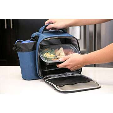 Fitpacker Meal Prep Containers - 28oz Portion Control Lunch Bento Box - Reusable Microwaveable (16 Pack - Version 2)