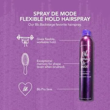 Bumble and bumble. Spray de Mode Flexible Hold Hairspray | Flexible, Brushable Hold + Workability | Curly, Wavy, Straight, Mini Travel Size, 2.7 Ounce
