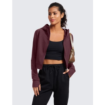 Comfortable CRZ YOGA Cropped Hoodie for Active Women
