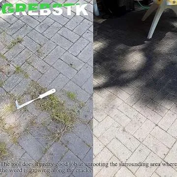 GREBSTK Crack Weeder Crevice Weeding Tool Stainless Steel Manual Weeder Beech Handle Gardening Tool