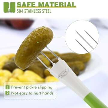 2 Pack Pickle Fork Tool for Easy Snacking and Serving