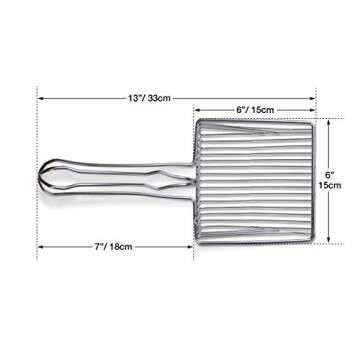 Van Ness Pets EZ Sift Stainless Steel Cat Litter Scoop, Heavy Duty, Reduces Dust