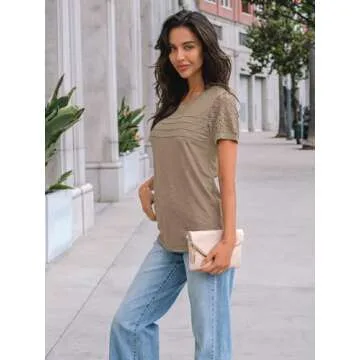 AUTOMET Women's Lace Summer Tops - Stylish & Comfortable