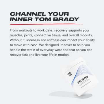 TB12 Recover - Premium Natural Recovery Supplement with Tart Cherry, Egg Membrane, Curcumin, and Boswellia to Support Muscle Recovery, Joint Mobility, and a Healthy Inflammatory Response