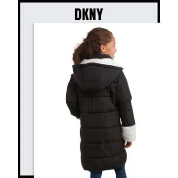 DKNY Girls' Winter Jacket - Insulated Puffer Coat for Girls