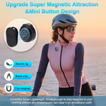 Wireless Microphone for iPhone/Android/Camera, USB C Microphone with Noise Cancellation, 16hors Battery Life Magnetic Mic, Tiny Microphone for Video Recording、Streaming.