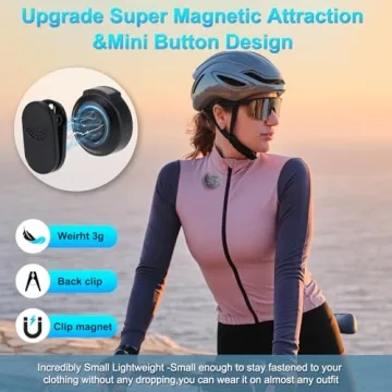 Wireless Microphone for iPhone/Android/Camera, USB C Microphone with Noise Cancellation, 16hors Battery Life Magnetic Mic, Tiny Microphone for Video Recording、Streaming.