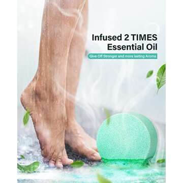 POPCHOSE Shower Steamers Aromatherapy - 15 Pack Eucalyptus Mint Shower Tablets Stress Relaxation Self-Care Shower Bombs with Essential Oils, Quick Relief Nasal Congestion Gifts for Women & Men