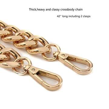 Substantial Big Metal Cross-Body Chain Purse Strap