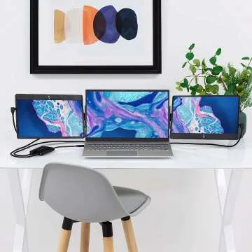 Portable Attachable 12.5” Laptop Monitor