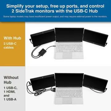 Portable Attachable 12.5” Laptop Monitor