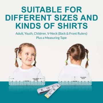 9 Packs T-Shirt Ruler Guide - Alignment Ruler for Vinyl Press - Acrylic Craft Calibration Template - Centering Design Ruler for Fabric Cutting - Durable & Flexible Ruler