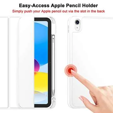 ZryXal iPad Case 10th Gen 2022 with Pencil Holder and More