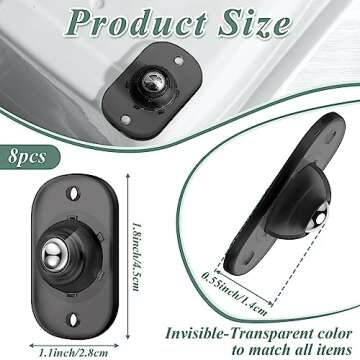 Honoson 8 Pcs Self Adhesive Caster Wheels Appliance Rollers Appliance Sliders for Kitchen 360° Swiv...