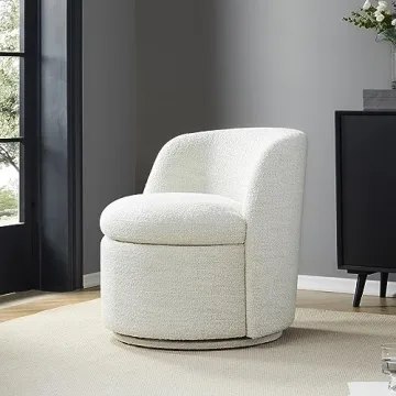Cozy CHITA Swivel Barrel Chair for Stylish Living Rooms