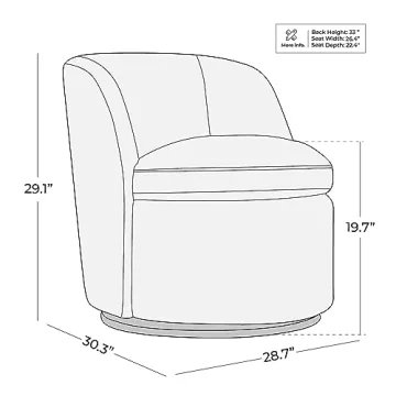 Cozy CHITA Swivel Barrel Chair for Stylish Living Rooms
