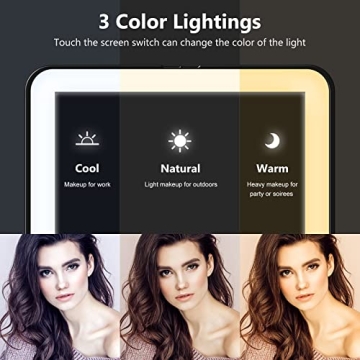 miroposs Travel Makeup Mirror with 80LEDs and 3 Light Modes