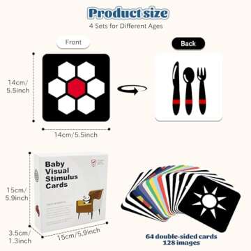 Visual Stimulation Flash Cards for Newborns - 0-36 Months