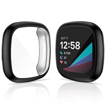 NANW Screen Protector Case for Fitbit Sense/Versa 3