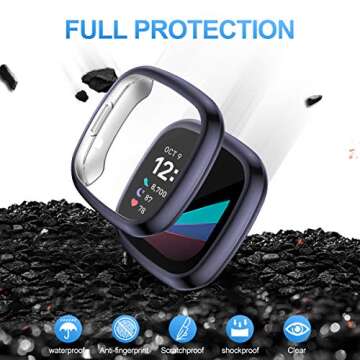 NANW Screen Protector Case for Fitbit Sense/Versa 3