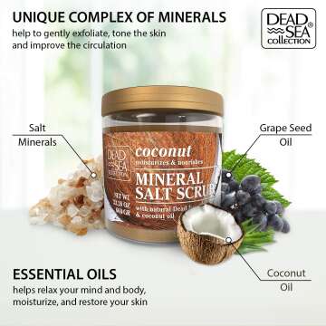Coconut Salt Body Scrub 23.28 OZ - Dead Sea Minerals
