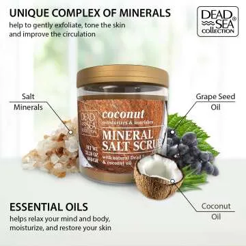 Coconut Salt Body Scrub 23.28 OZ - Dead Sea Minerals