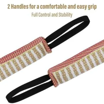 Storystore Dog Tug Toy Dog Training Bite Pillow Jute Bite Toy - Best for Tug of War, Puppy Training Interactive Play - Interactive Toys for Small and Medium Dogs (Striped, 11.8" x 3.15")