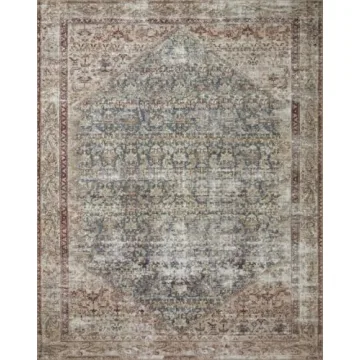 Loloi Amber Lewis Georgie Collection Area Rug - Teal/Antique