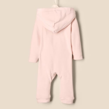 Velour Hooded Coverall for Babies - Stylish & Warm