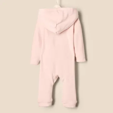 Velour Hooded Coverall for Babies - Stylish & Warm