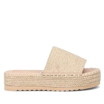 Coconuts by Matisse Womens Del Mar Espadrille Platform Casual Sandals Casual Low Heel 1-2" - Beige - Size 9 B