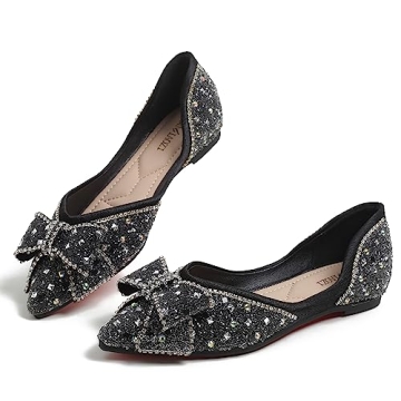Stylish QXCGDYXT Rhinestone Flats for Women