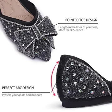 Stylish QXCGDYXT Rhinestone Flats for Women