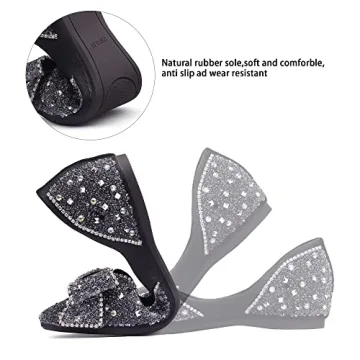 Stylish QXCGDYXT Rhinestone Flats for Women