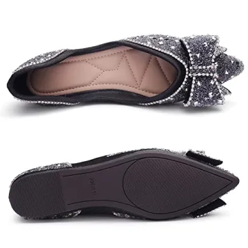 Stylish QXCGDYXT Rhinestone Flats for Women
