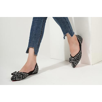 Stylish QXCGDYXT Rhinestone Flats for Women