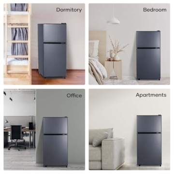 BODIOO Energy Saving Mini Fridge with Freezer 2.83 Cu.Ft