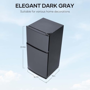 BODIOO Energy Saving Mini Fridge with Freezer 2.83 Cu.Ft