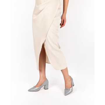 AUMOTED Chunky Fashion Pumps for Weddings and Parties