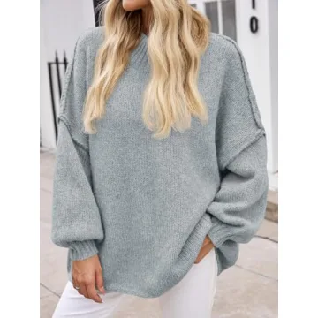 Comfortable Saodimallsu Oversized Mock Neck Sweater