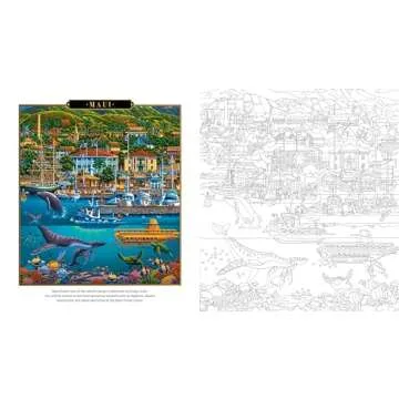 Beautiful Beaches Coloring Book: Color famous scenes from coastal destinations in the whimsical style of folk artist Eric Dowdle (Dowdle Coloring Book, 2)