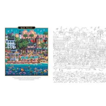 Beautiful Beaches Coloring Book: Color famous scenes from coastal destinations in the whimsical style of folk artist Eric Dowdle (Dowdle Coloring Book, 2)