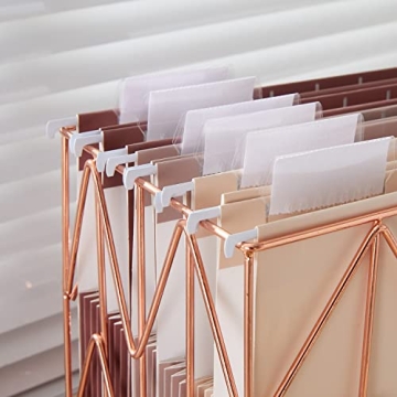 Stylish Mocha Hanging File Folders - Extra Capacity - 6 Pack