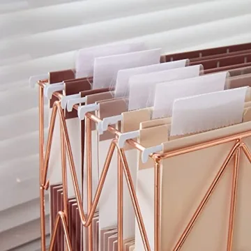 Stylish Mocha Hanging File Folders - Extra Capacity - 6 Pack