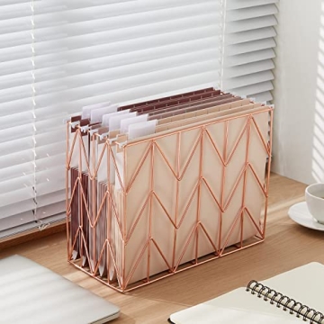 Stylish Mocha Hanging File Folders - Extra Capacity - 6 Pack