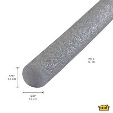 M-D Building Products - Versatile Gray Foam Backer Rod - Set 5/8in x 20ft - Essential Caulk Saver fo...