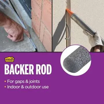M-D Building Products - Versatile Gray Foam Backer Rod - Set 5/8in x 20ft - Essential Caulk Saver for Sealing Concrete Gaps, Expansion Joints, and Crack Filling (71506)