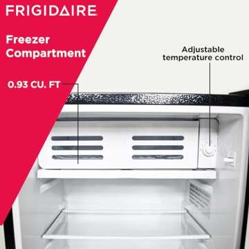 FRIGIDAIRE EFR376-BLACK 3.1 Cu Ft Black Retro Bar Fridge with Side Bottle Opener